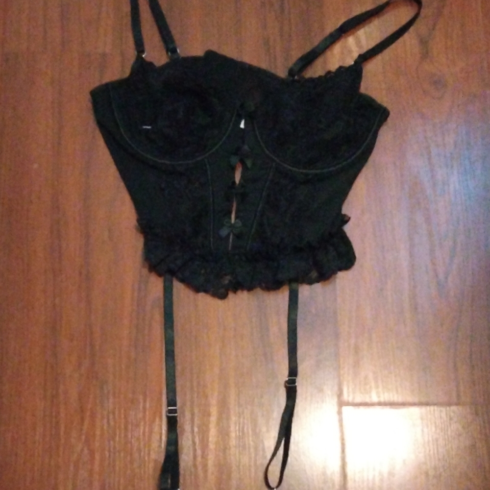 Black Lace Corset Top